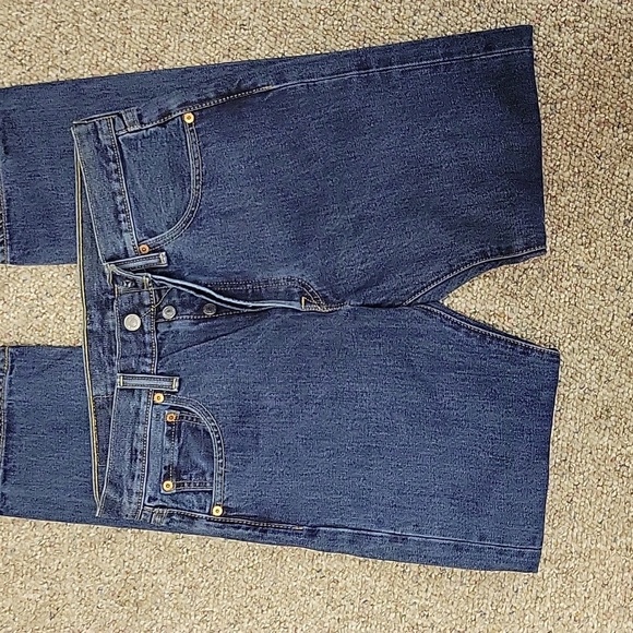 Levi's Men's Dark Indigo Straight 501 Jeans, Sz 29 X 30. - Picture 3 of 5